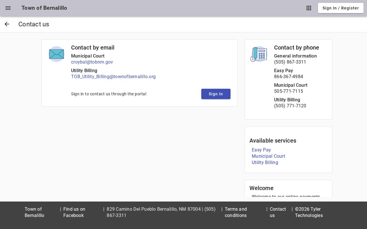 Sandoval County case search contact context for Bernalillo Municipal Court