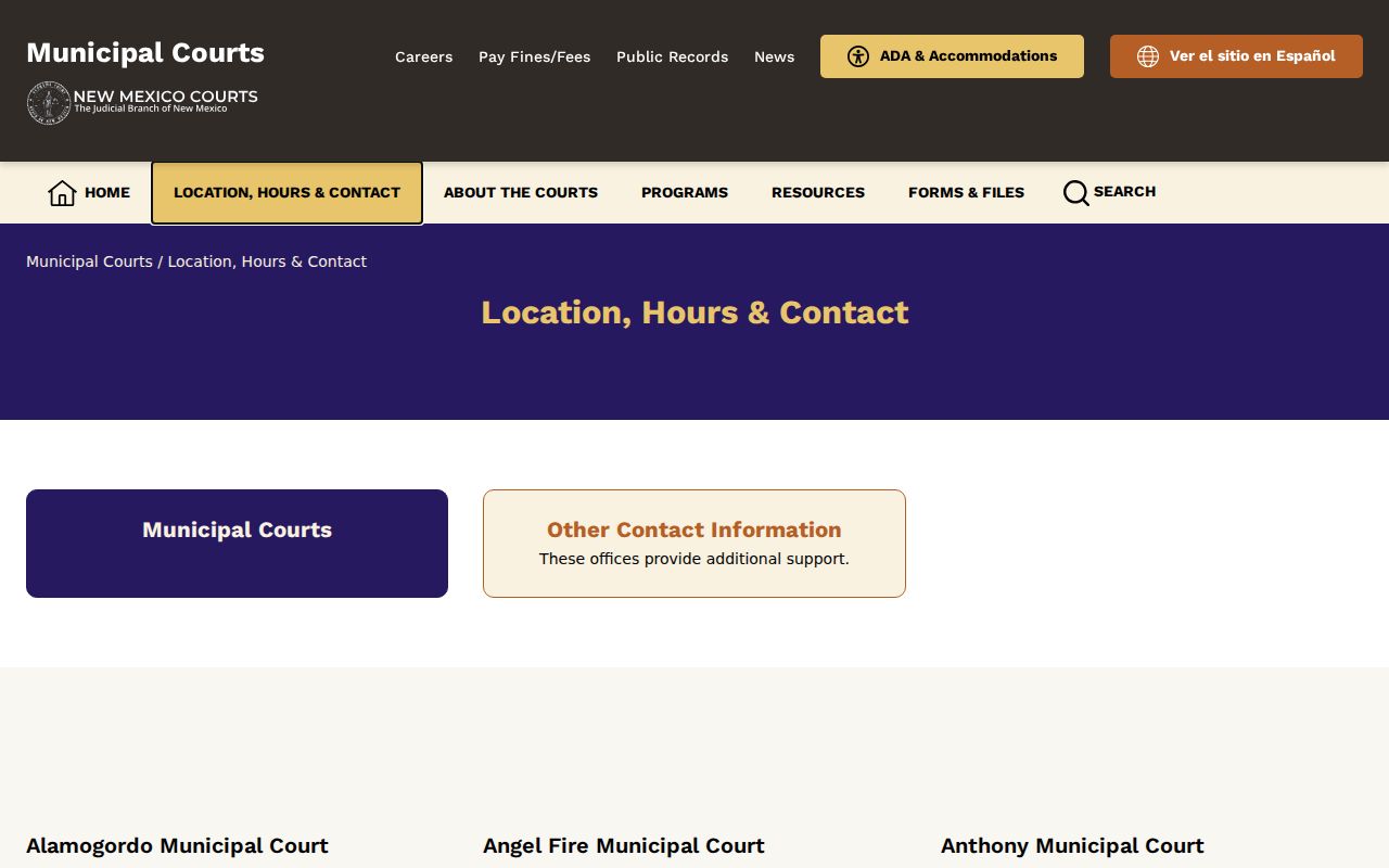 Sandoval County court records municipal court contact directory