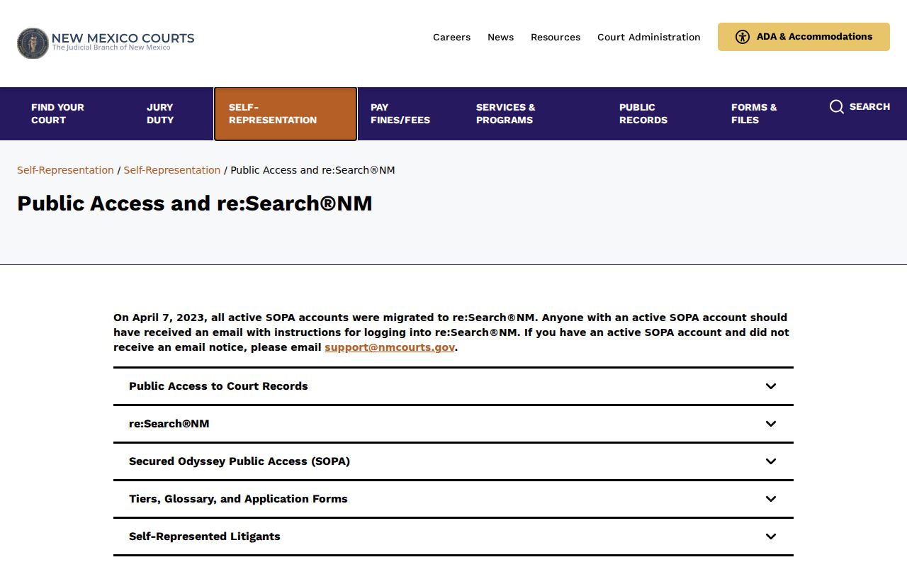Sandoval County court records public access options in New Mexico